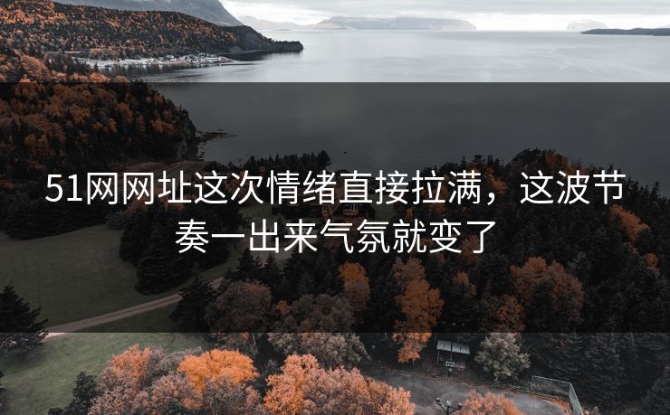51网网址这次情绪直接拉满，这波节奏一出来气氛就变了